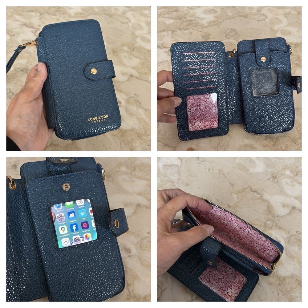 NWOTโLong & Son Faux Leather Wristlet Wallet PhoneโCase